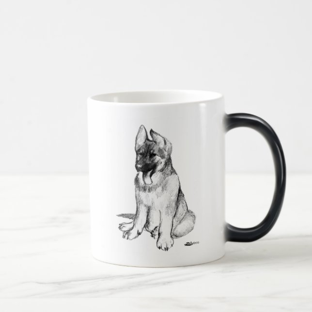 German Shepherd Puppy Magic Mug (Right)
