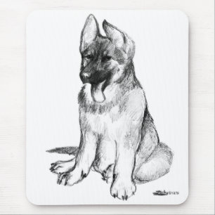 German Shepherd Puppy Mouse Pad