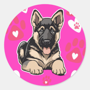 German Shepherd Puppy Stickers