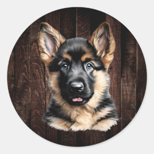 German Shepherd Puppy Stickers