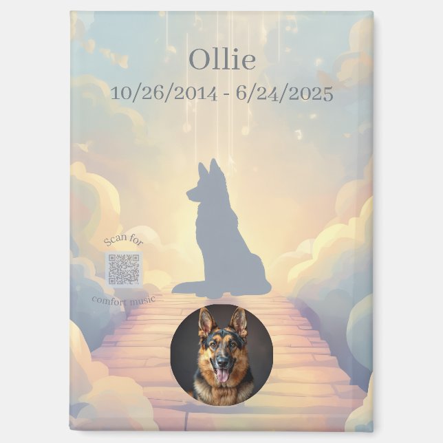 German Shepherd Rainbow Bridge Magnet (Recto)