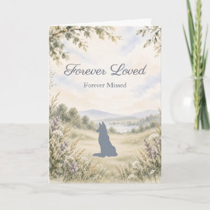 German Shepherd Rainbow Bridge Sympathy Card