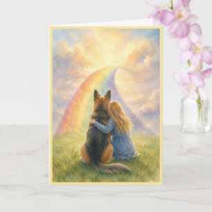German Shepherd Rainbow Bridge Sympathy Card
