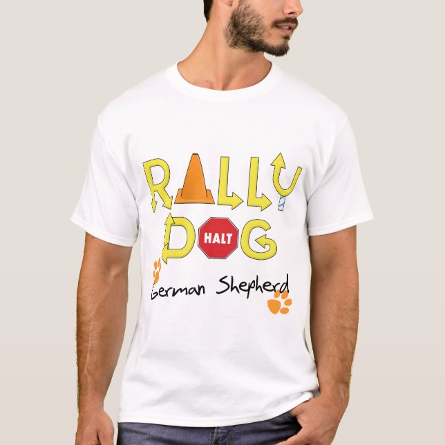 German Shepherd Rally Dog T-Shirt (Front)