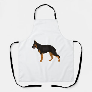 German Shepherd Red Black Blanket Apron