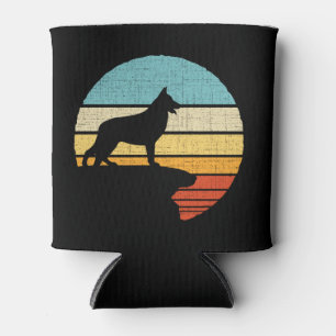German Shepherd Retro Vintage 60s 70s Dog Owner Can Cooler