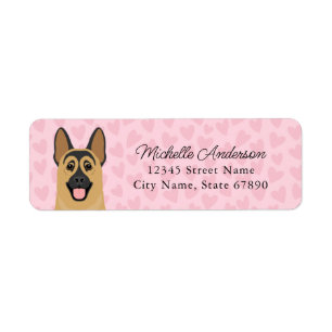 German Shepherd Return Address Labels