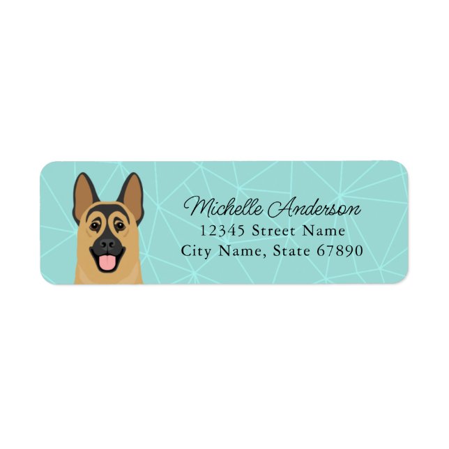 German Shepherd Return Address Labels (Front)