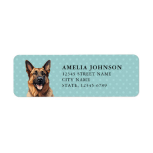 German Shepherd Return Address Labels