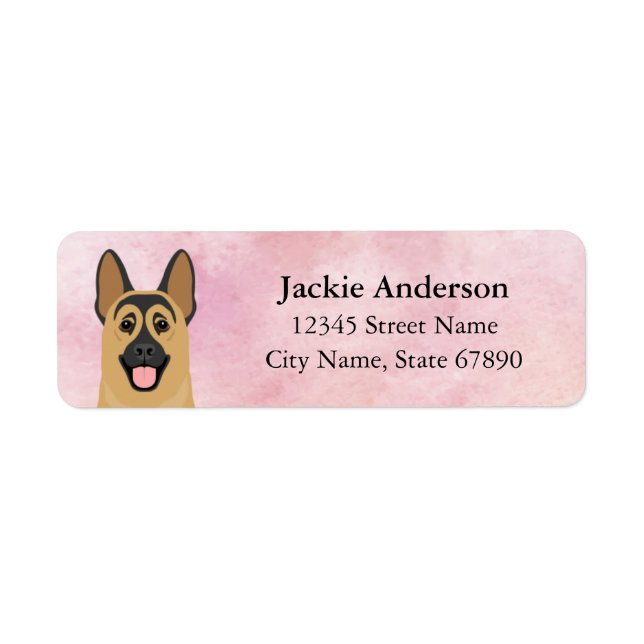 German Shepherd Return Address Labels (Front)