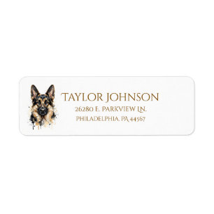 german shepherd return address labels