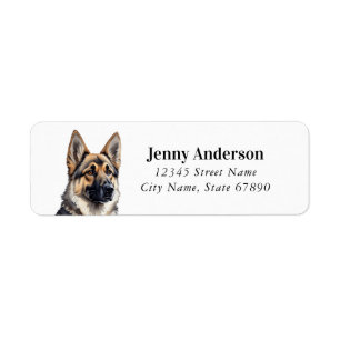 German Shepherd Return Address Labels