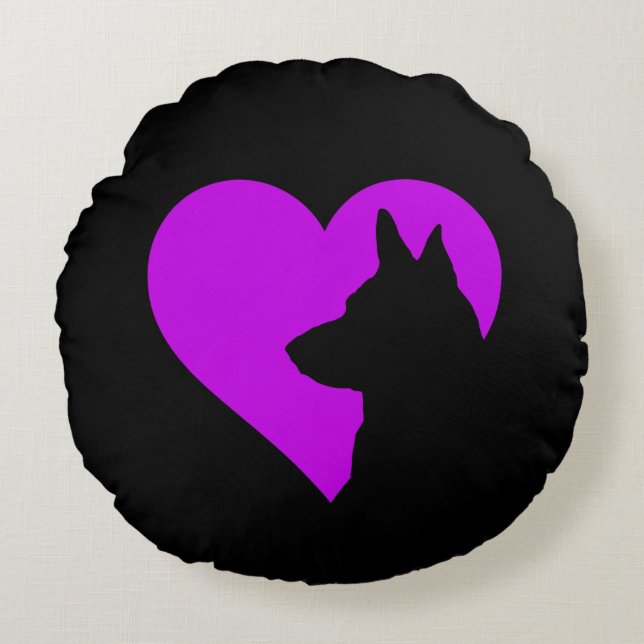 German Shepherd    Round Pillow (Front)