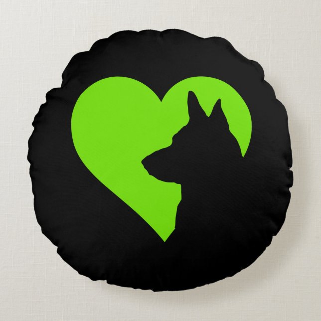 German Shepherd   Round Pillow (Front)