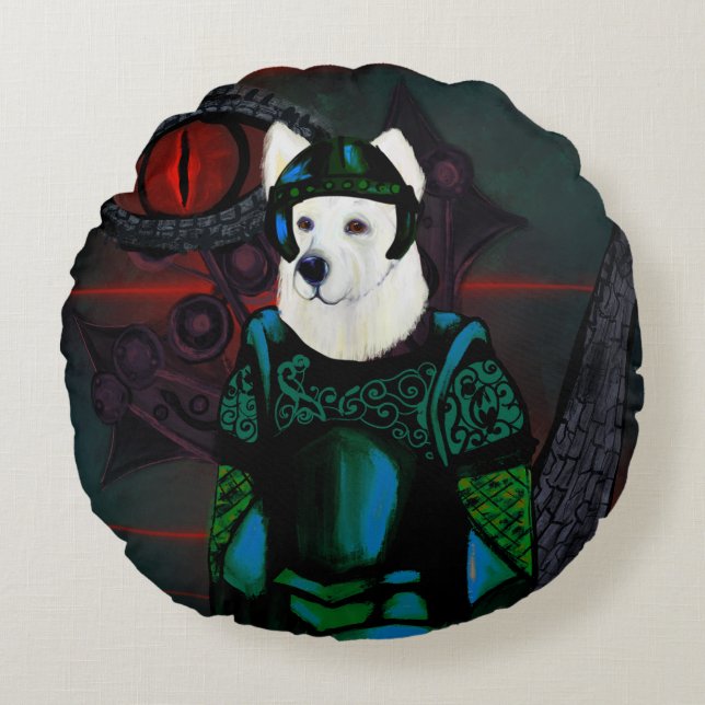 German Shepherd            Round Pillow (Front)