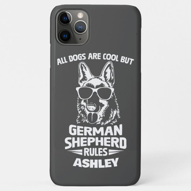 German Shepherd Rules and Cool Funny Dog Lover Case-Mate iPhone Case (Back)