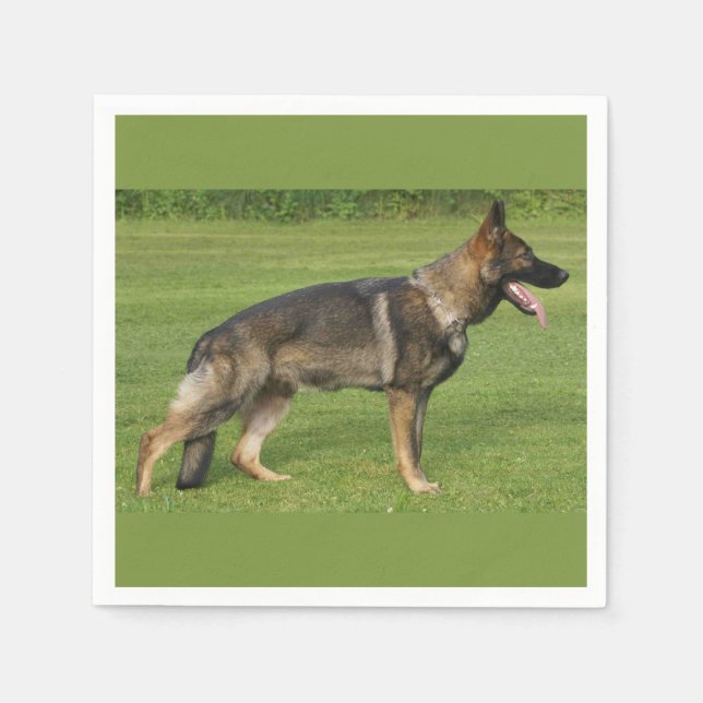 German Shepherd Sable Full Napkin (Front)