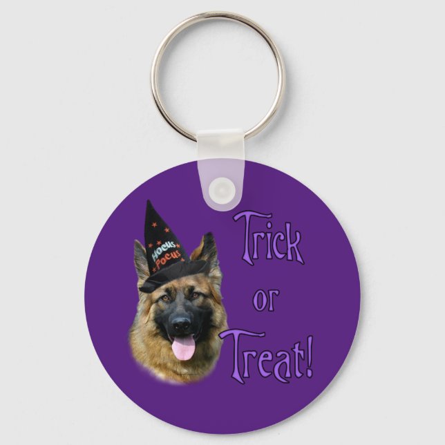 German Shepherd (sable) Trick Keychain (Front)