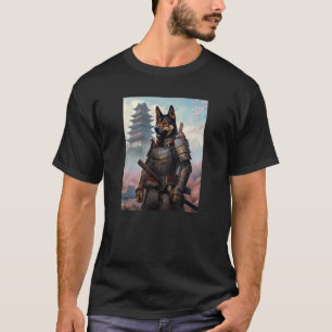 German Shepherd Samurai Funny Dog Japan T-Shirt
