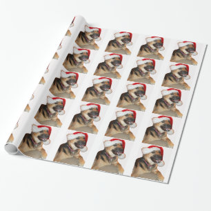 German Shepherd Santa Wrapping Paper