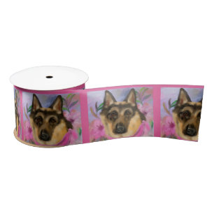 German Shepherd  Satin Ribbon
