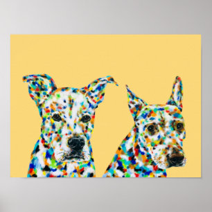 German Shepherd Shar pei and Pitbull Lab Mix  Post Poster