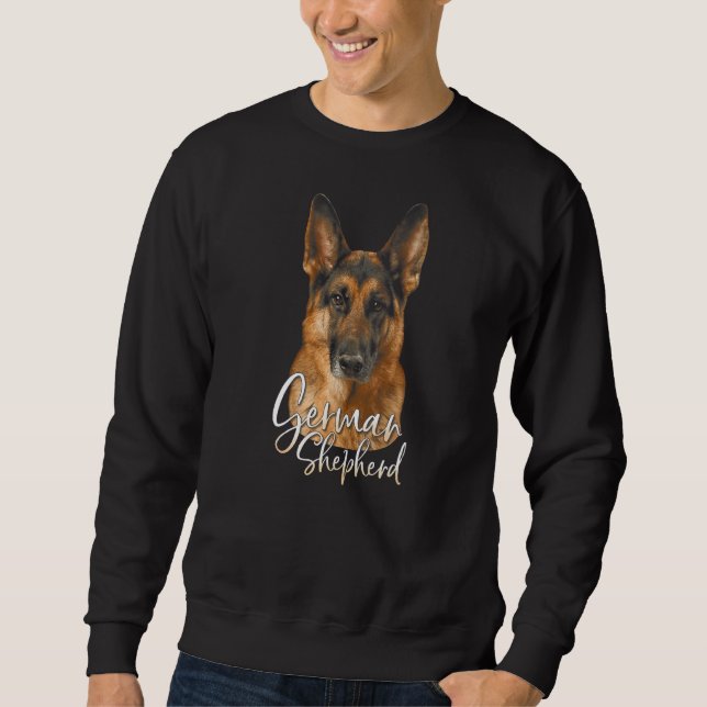German Shepherd Sharp Dog  Dogs Sweatshirt (Front)