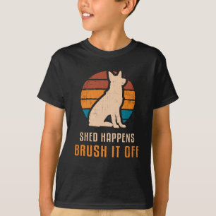 German Shepherd Shed Happens Dog Vintage Funny T-Shirt
