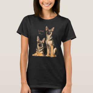 German Shepherd Shepard Dog Mom Dad Love Pet 8 T-Shirt