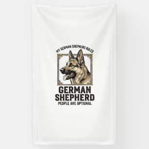 German Shepherd Shirt for Dog Lovers Vintage Engra Banner