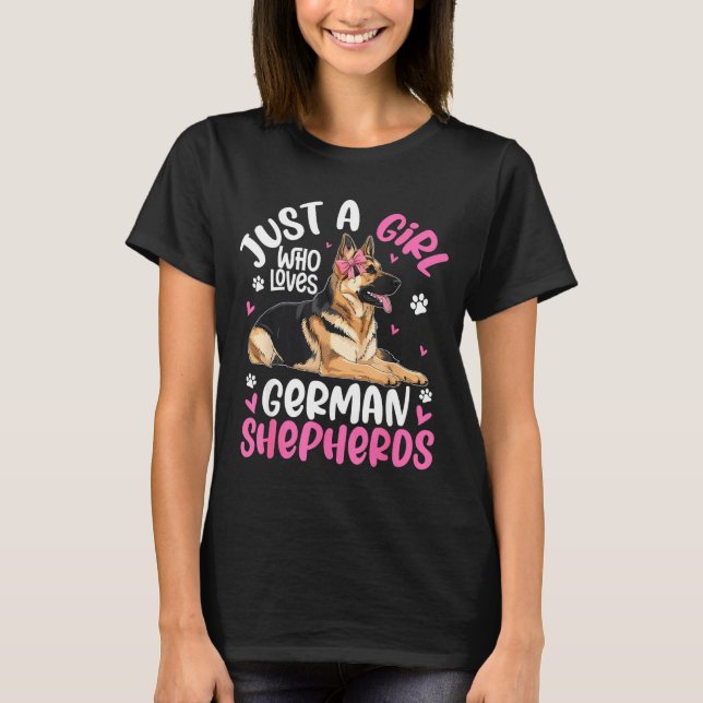 German Shepherd Shirt For Girls Women German Sheph (Front)