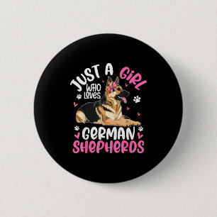 German Shepherd Shirt For Girls Women German Sheph 2 Inch Round Button