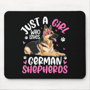 German Shepherd Shirt For Girls Women German Sheph Mouse Pad