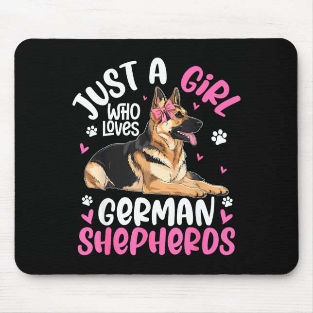 German Shepherd Shirt For Girls Women German Sheph Mouse Pad (Front)