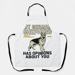 German Shepherd Shirt Funny Vintage Engraving Dog Apron