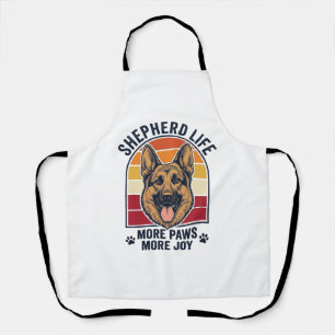 German Shepherd Shirt Retro Engraving Dog Lover Gr Apron