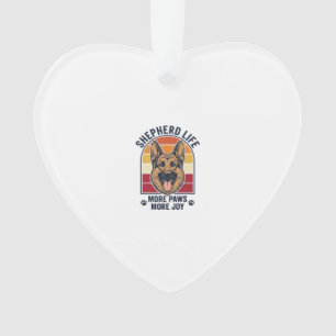German Shepherd Shirt Retro Engraving Dog Lover Gr Ornament