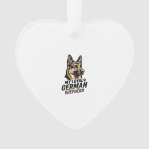 German Shepherd Shirt Vintage Engraving Dog Lover Ornament