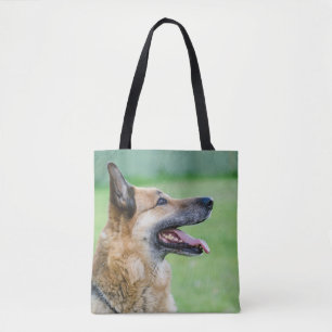German Shepherd Side Portrait Tote Bag