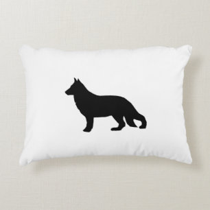 german shepherd silo black accent pillow