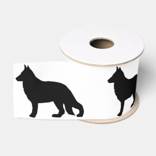 german shepherd silo black grosgrain ribbon