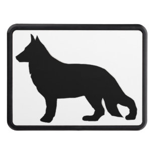 german shepherd silo black trailer hitch cover