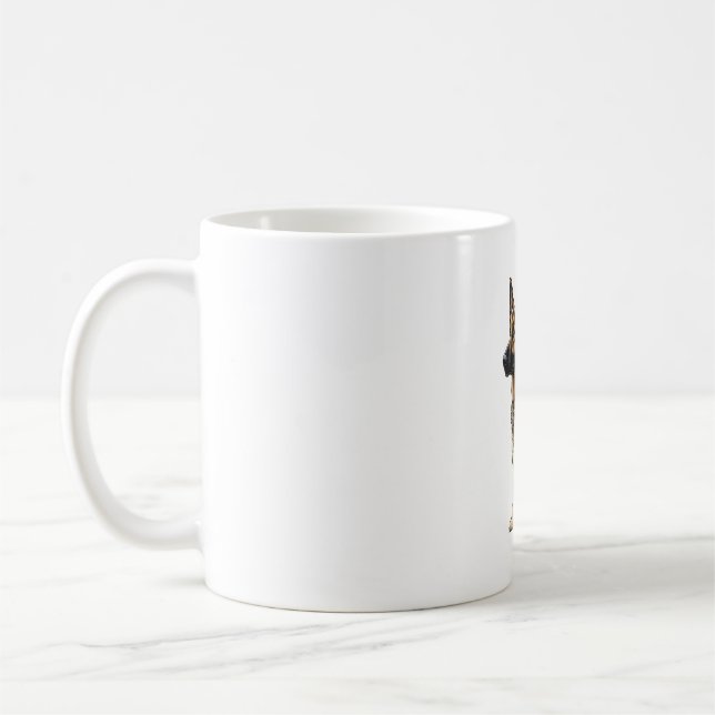 German Shepherd Sitting  Coffee Mug (Left)