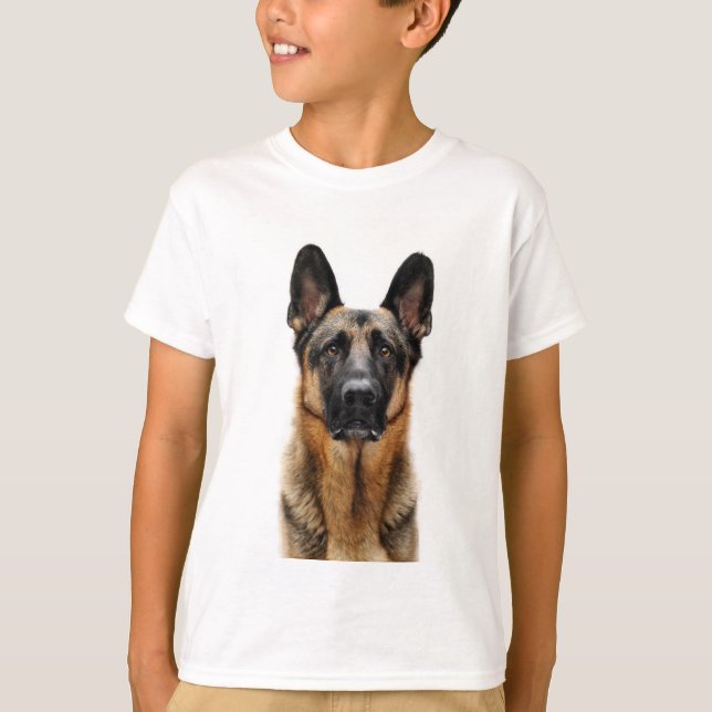 German Shepherd Sitting Up T-Shirt (Front)