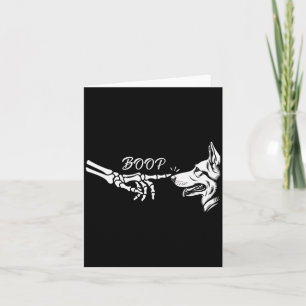 German Shepherd Skeleton Hand Boop Halloween Pet W Card