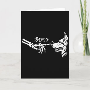 German Shepherd Skeleton Hand Boop Halloween Pet W Card