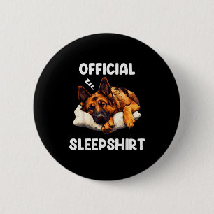 German Shepherd Sleepshirt Dog Lover Pajamas  2 Inch Round Button
