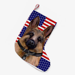 German Shepherd Small Christmas Stocking