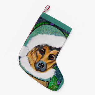 GERMAN SHEPHERD   SMALL CHRISTMAS STOCKING