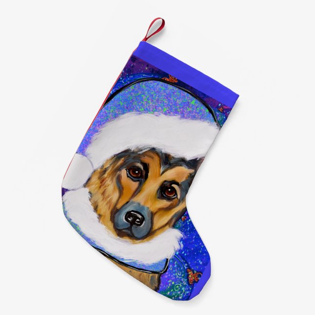 German Shepherd        Small Christmas Stocking (Front (Hanging))